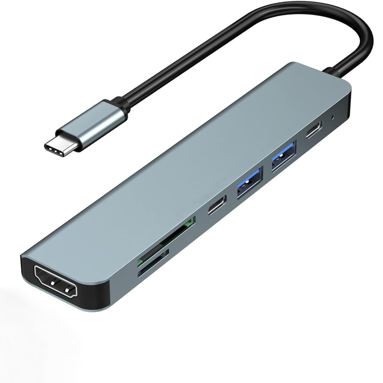 USB-C хаб 7-в-1 с HDMI 4K60 (TechLine)